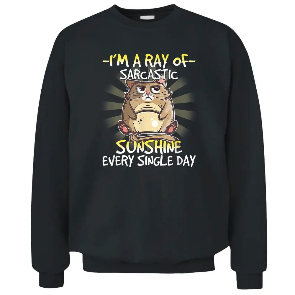 Cat I M A Ray Of Sarcastic Sunshine Every Single Day Pullover Sweatshirt