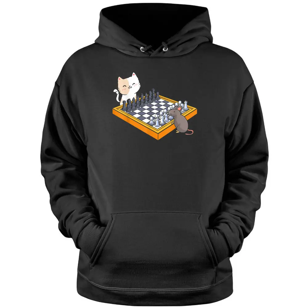 Cat Owner Chess Board Grandmaster Board Game Chess Player Pullover Hoodie