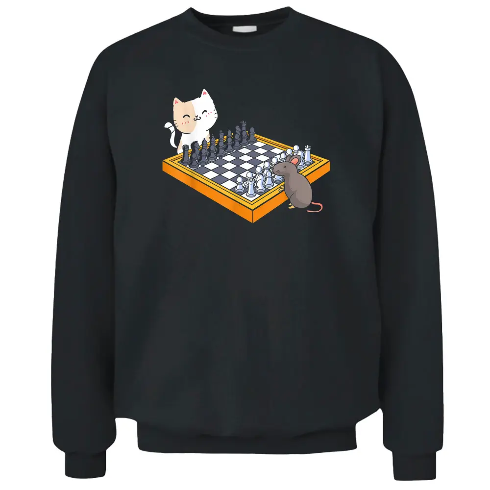 Cat Owner Chess Board Grandmaster Board Game Chess Player Pullover Sweatshirt