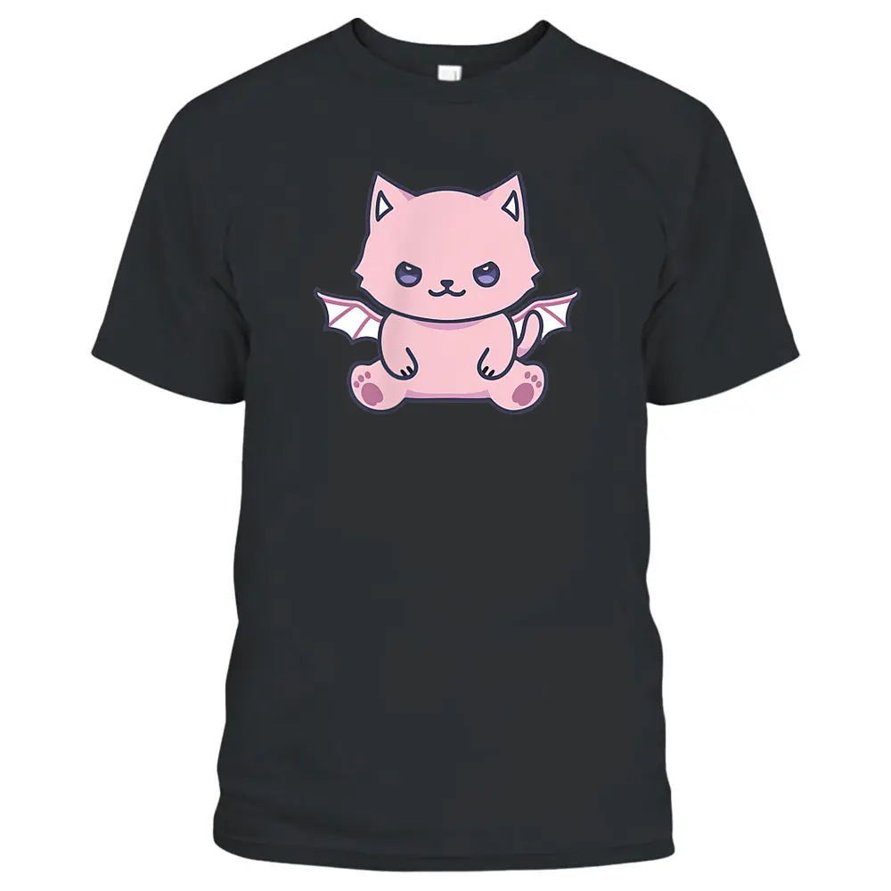 Cat Pastel Goth Cute Kawaii Aesthetic Lover Owner Spooky T-Shirt