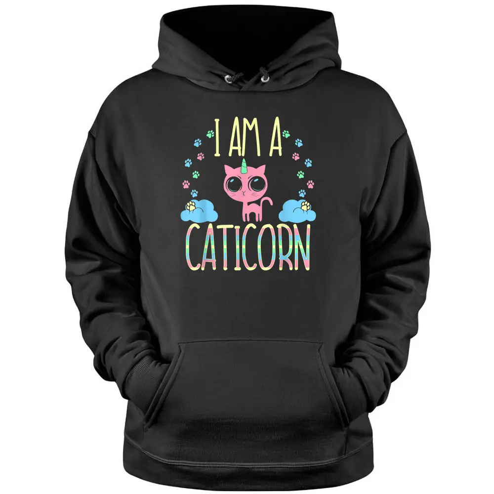 Caticorn Half Unicorn Half Cat Cute Pullover Hoodie