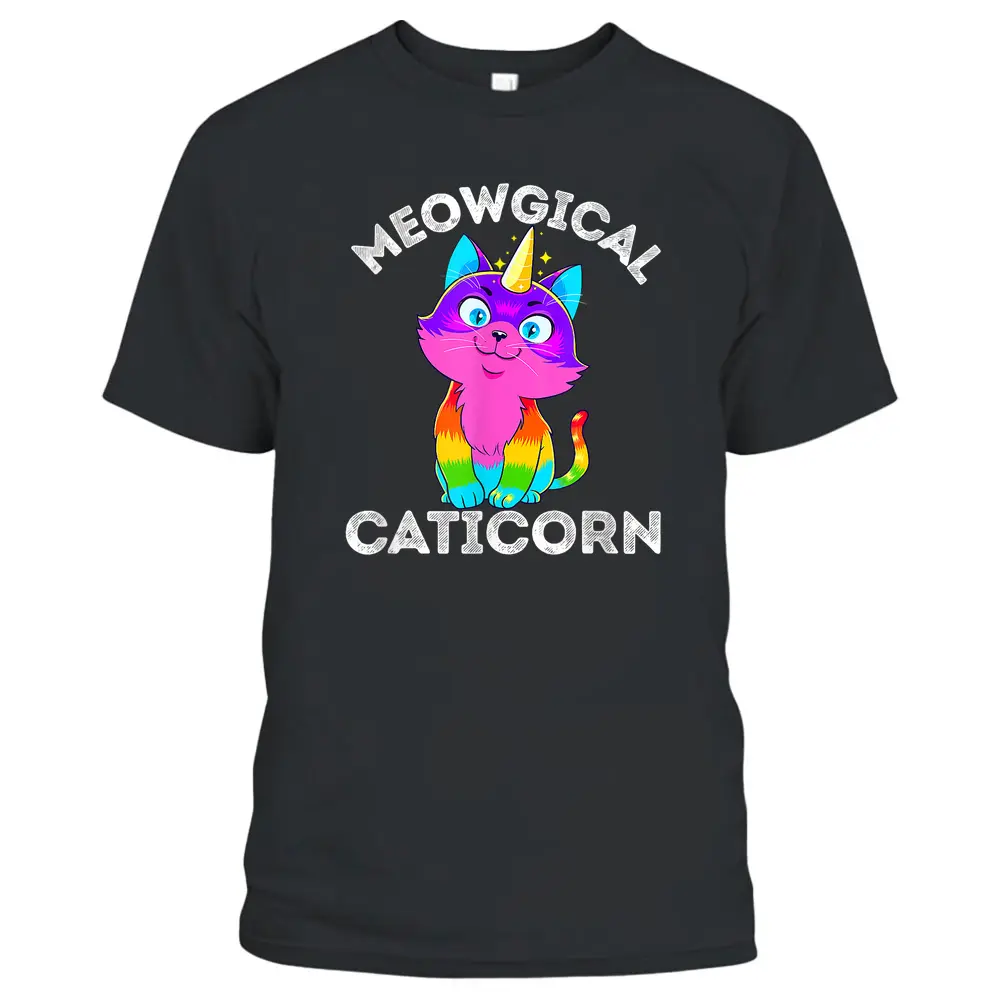 Caticorn Rainbow Funny My Cat Is A Magical Unicorn Kittycorn T-Shirt