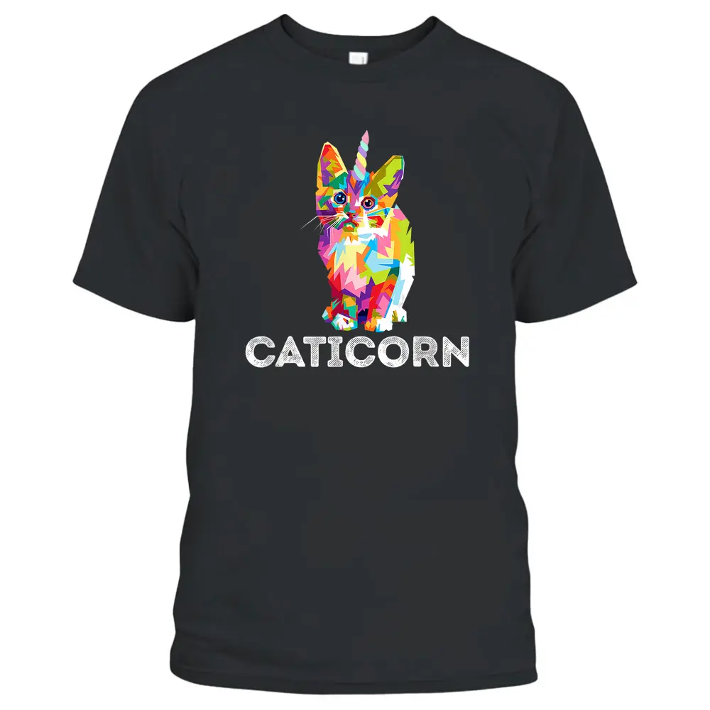 Caticorn Unicorn Cat Unikitty Kittycorn Meow Girls Women T-Shirt