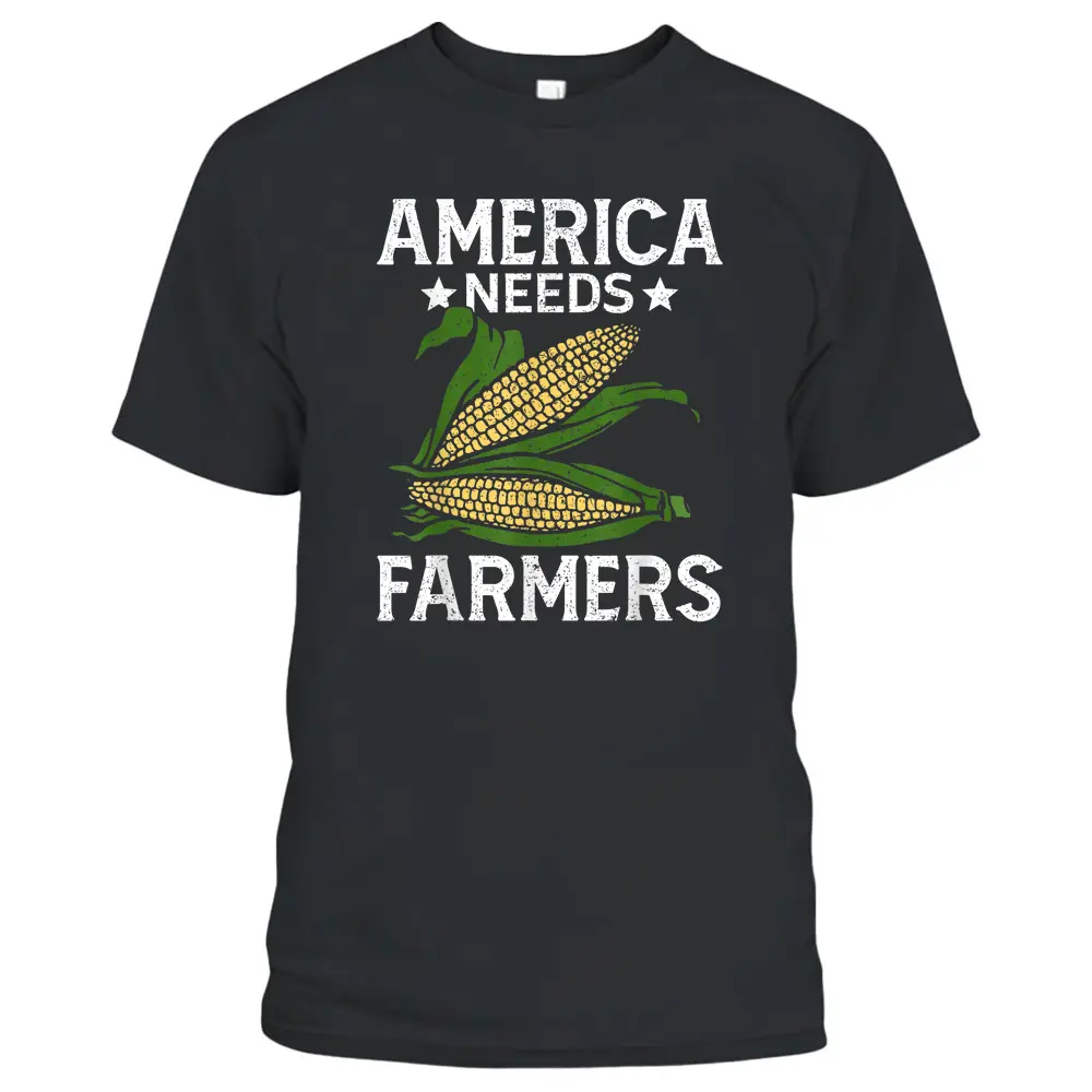 America Needs Farmers Agriculture Corn Farming T-Shirt