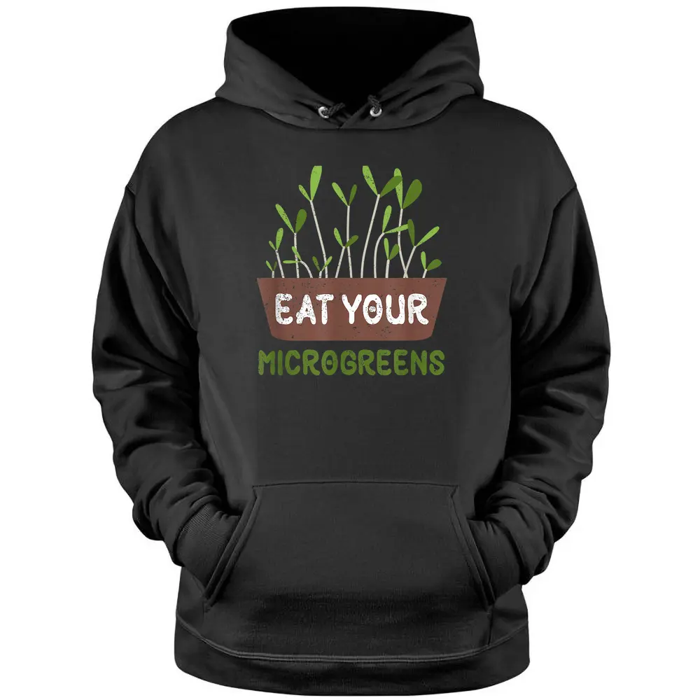 Awesome Microgreens Farmer Sprouts Grower Backyard Farming Pullover Hoodie