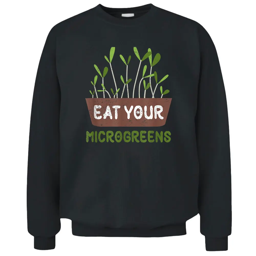 Awesome Microgreens Farmer Sprouts Grower Backyard Farming Pullover Sweatshirt