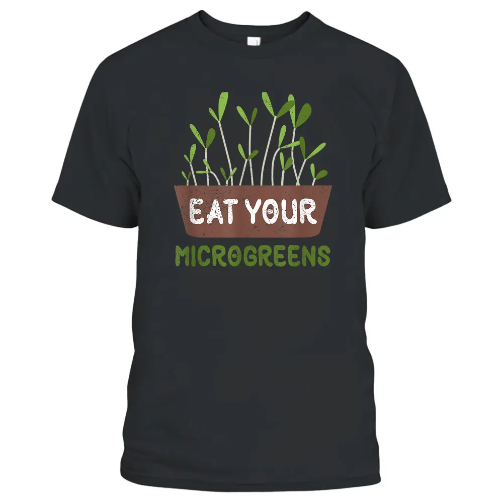 Awesome Microgreens Farmer Sprouts Grower Backyard Farming T-Shirt