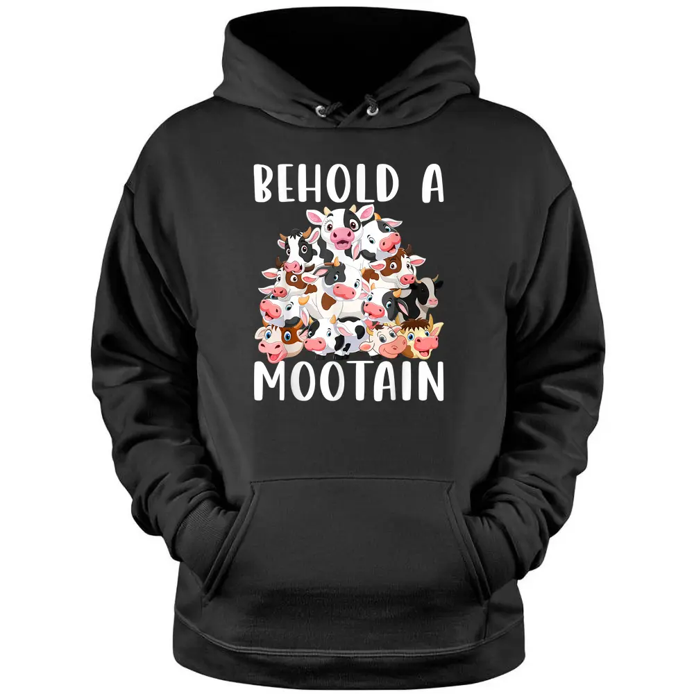 Behold A Mootain Cow Pullover Hoodie