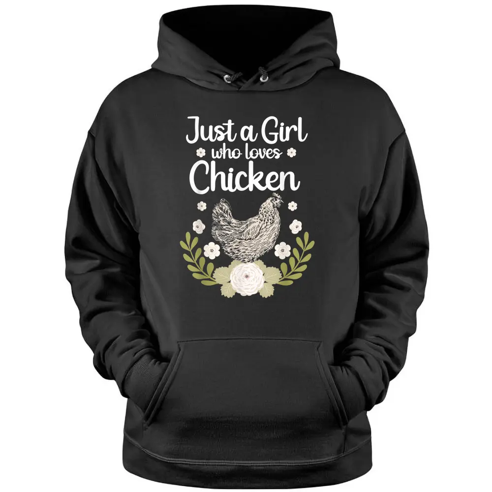 Best Chicken Art For Farmer Girls Women Farm Chicken Lovers Pullover Hoodie