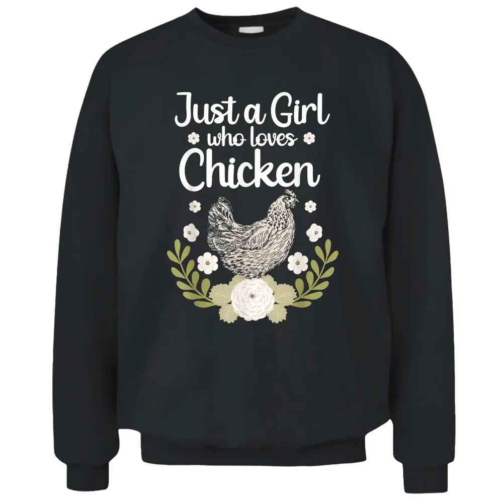 Best Chicken Art For Farmer Girls Women Farm Chicken Lovers Pullover Sweatshirt