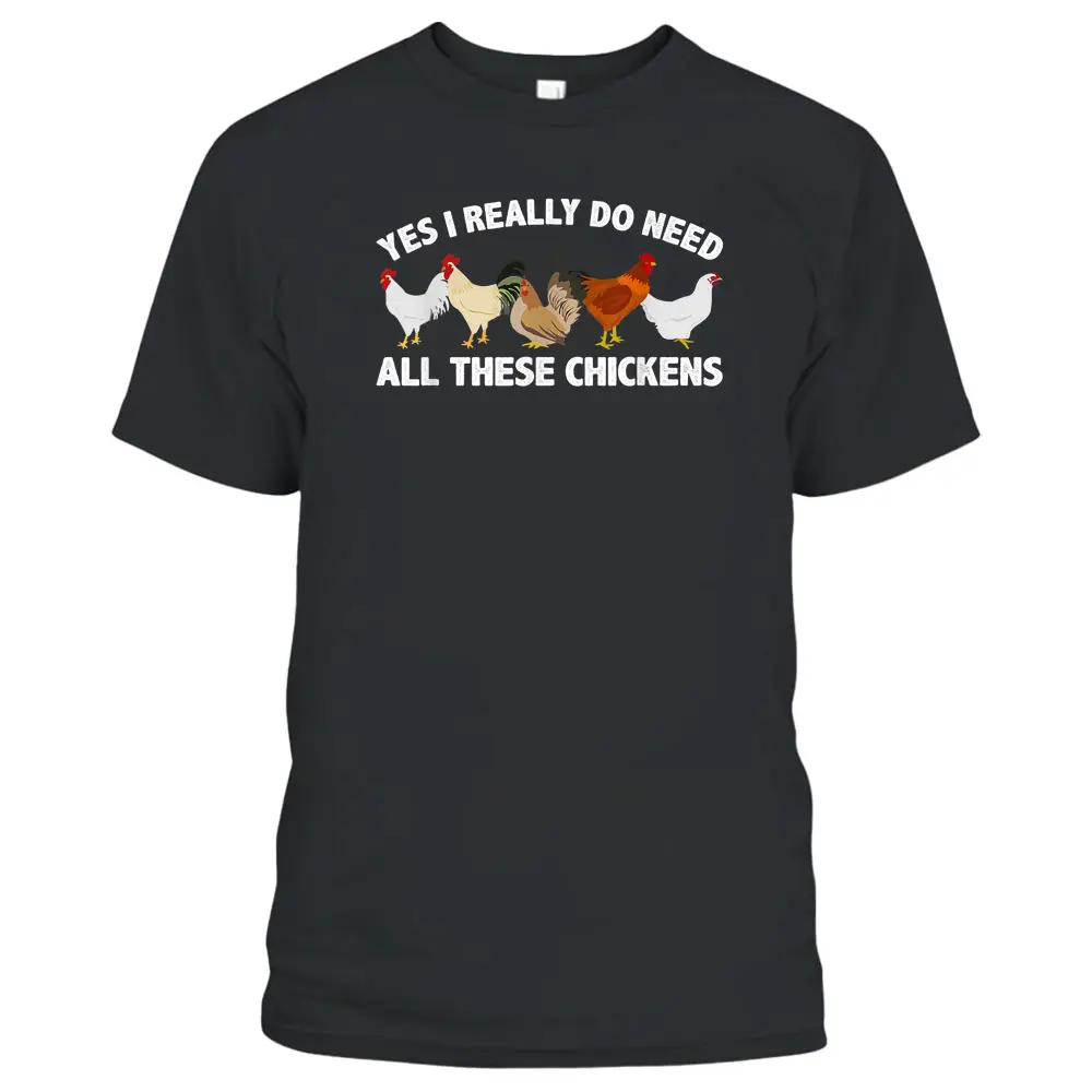 Best Chicken Art For Men Women Poultry Farm Chicken Farmer T-Shirt