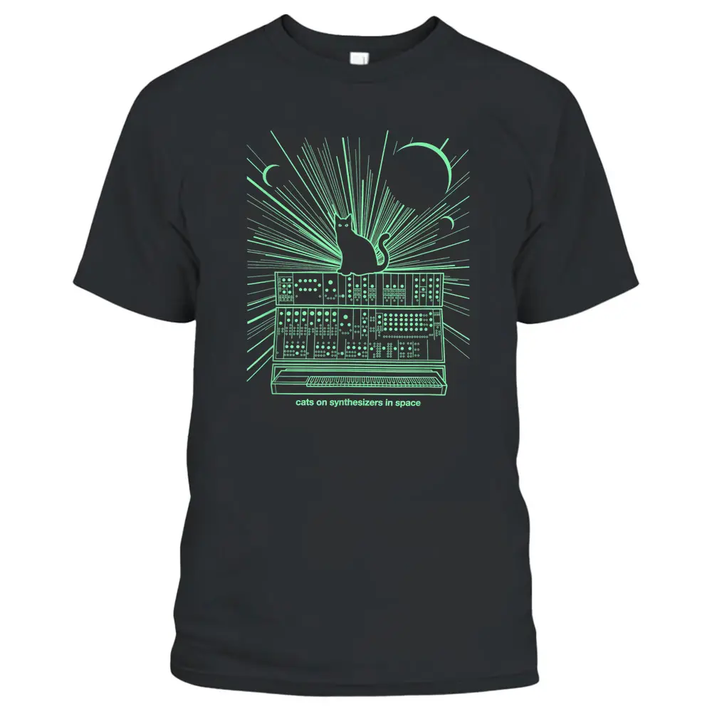 Cats On Synthesizers In Space T-Shirt