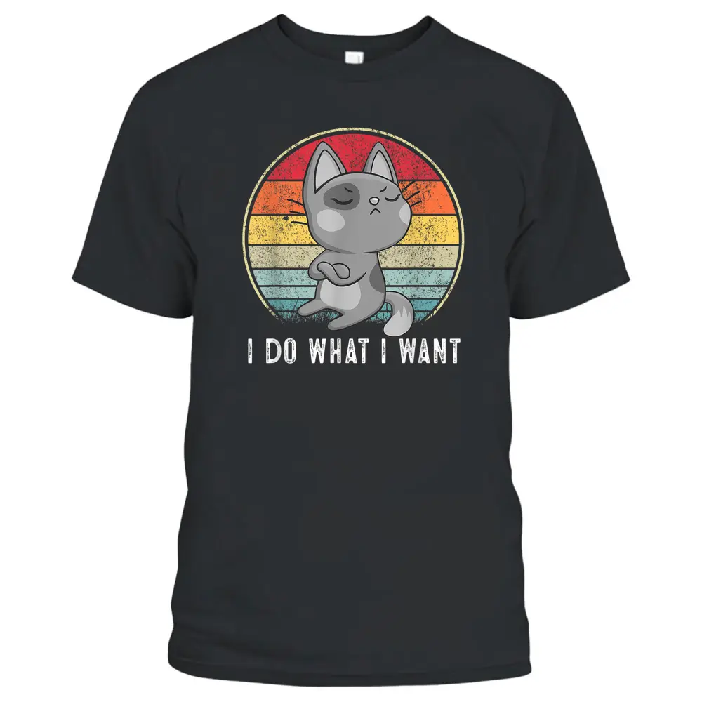 Cute Cat Lovers I Do What I Want Cat  Funny Cat T-Shirt