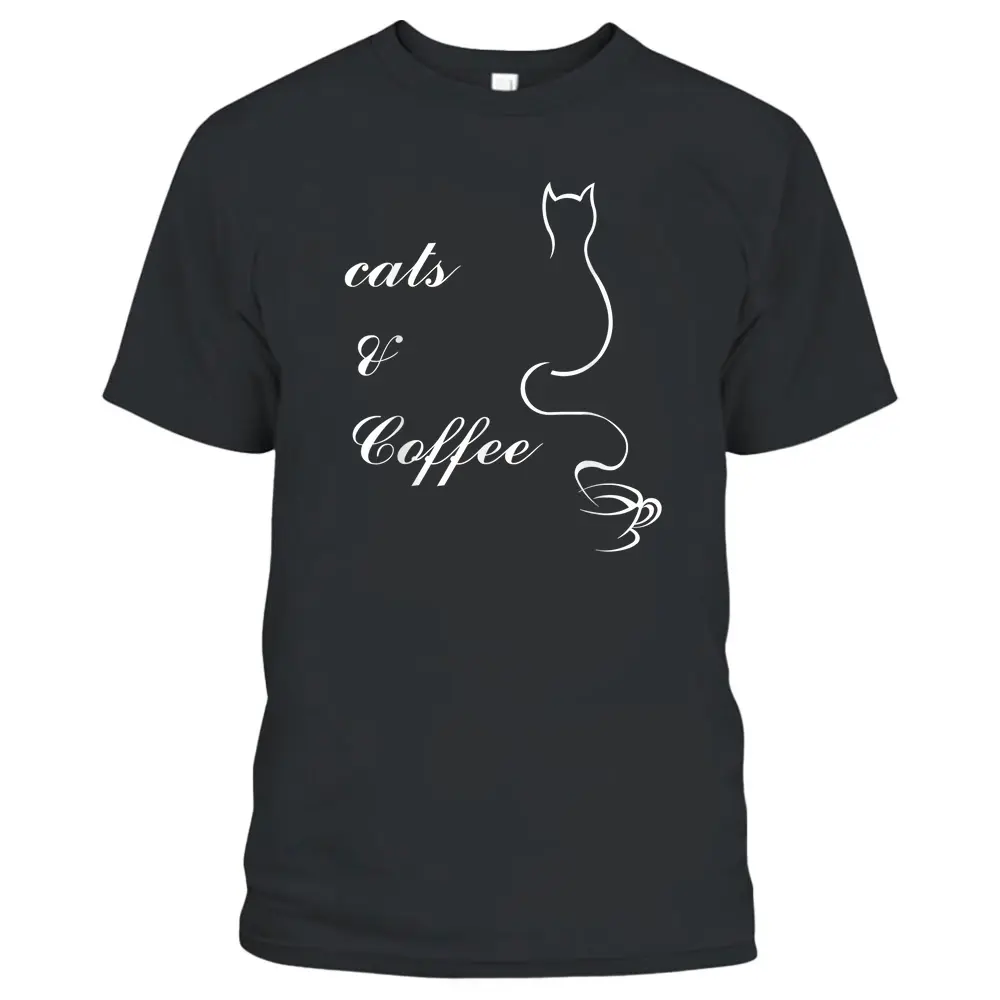 Cute Cats And Coffee  T-Shirt