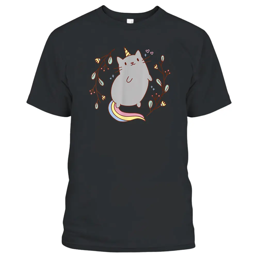 Cute Unicorn Cat Kitten Graphic T-Shirt