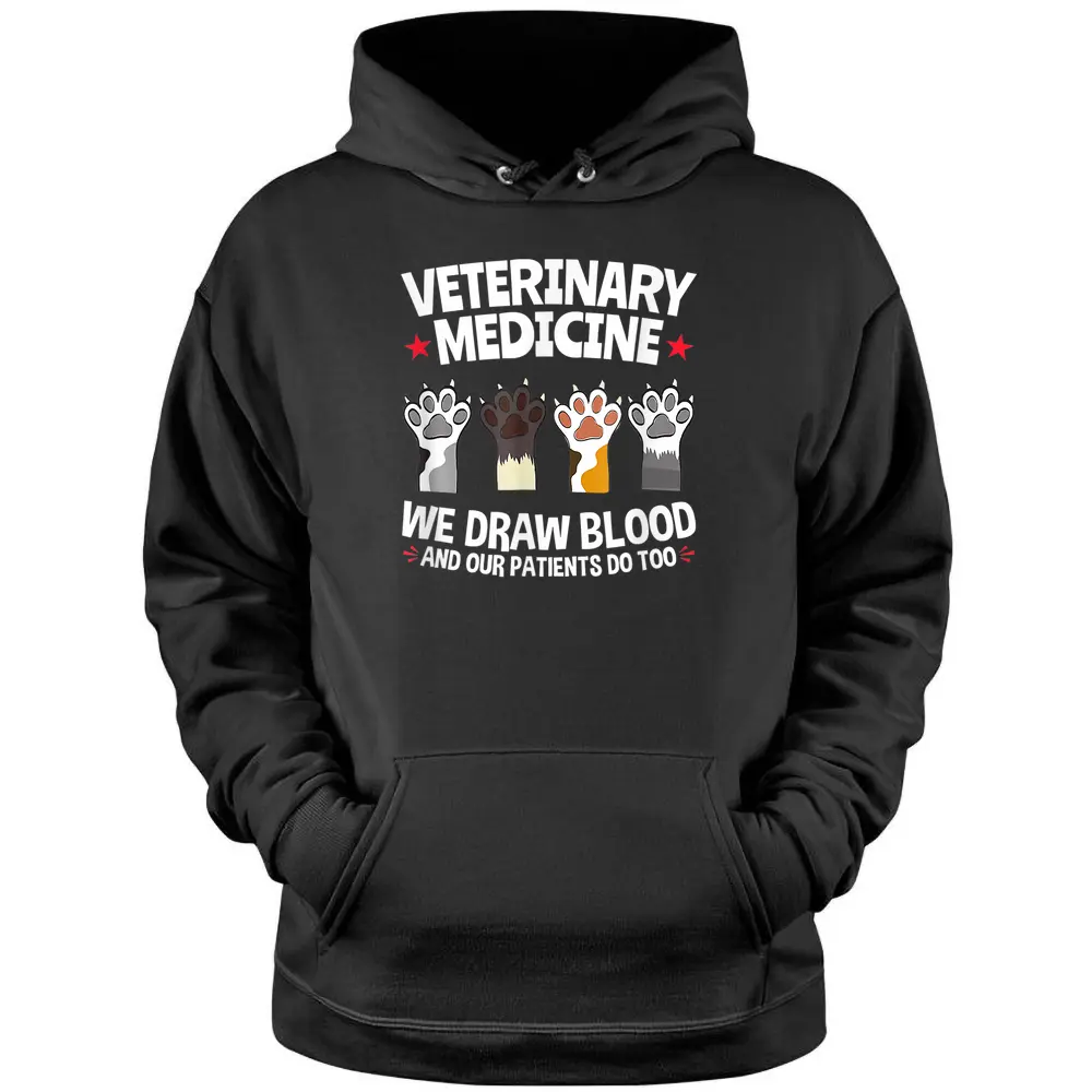 Cute Veterinarian Paws Cat Meow Kitty Cat For Mom Pullover Hoodie