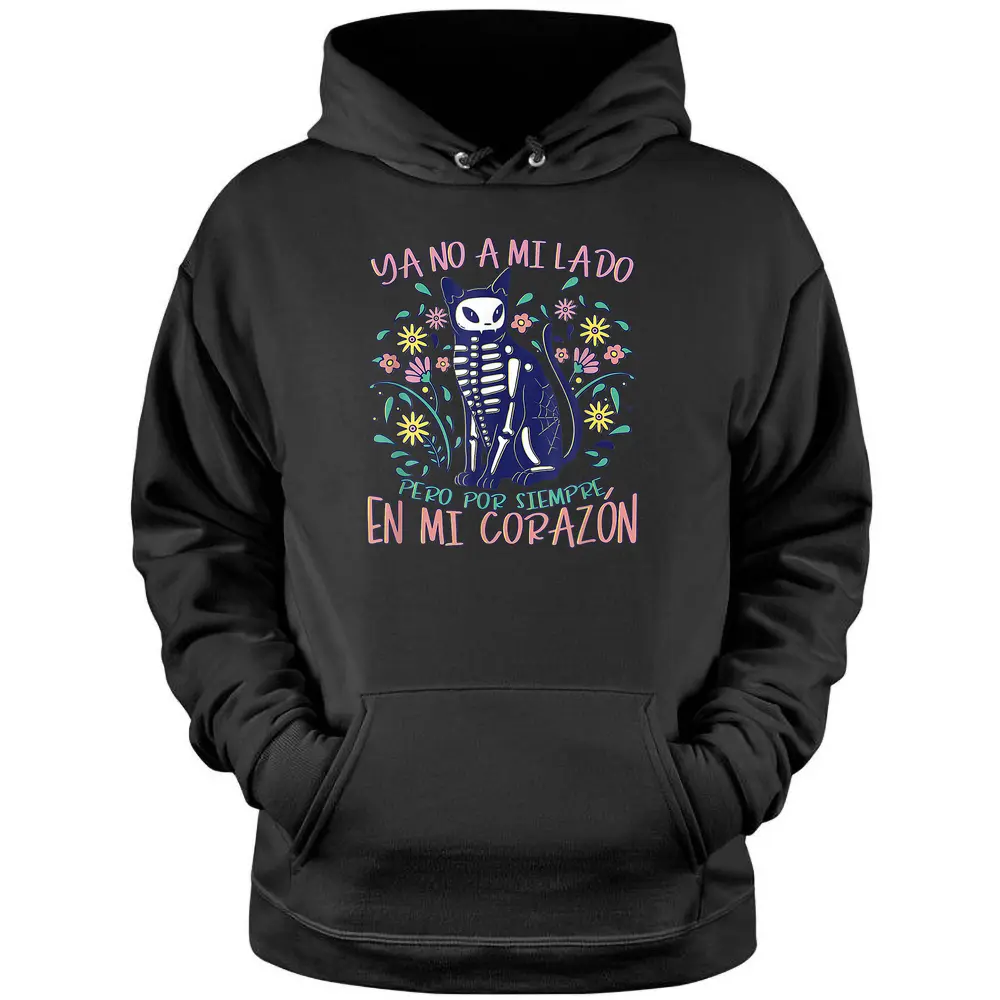 Dia De Los Muertos Cat Skeleton Animals Lover Costume Pullover Hoodie