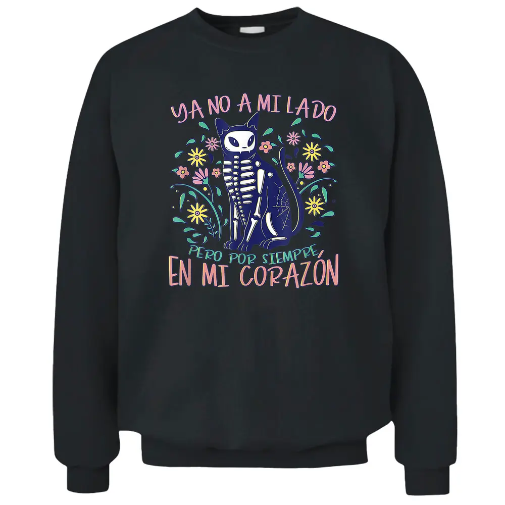 Dia De Los Muertos Cat Skeleton Animals Lover Costume Pullover Sweatshirt