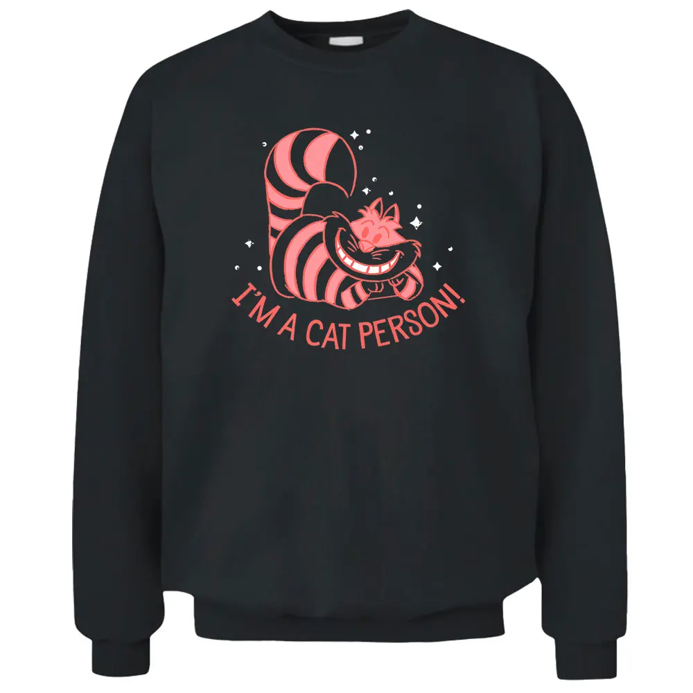 Disney Alice In Wonderland Cheshire Cat I'm A Cat Person  Pullover Sweatshirt