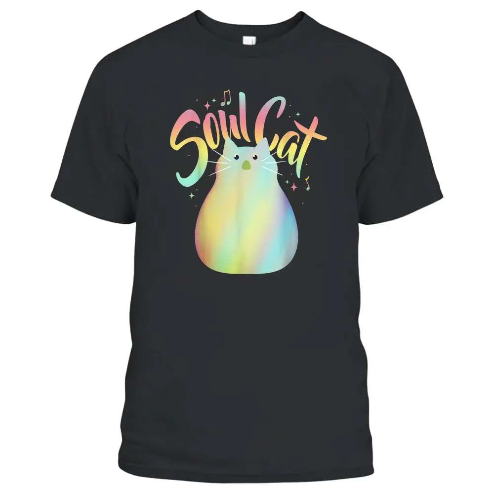 Disney Mens Classic Disney Pixar Soul Cat Gradient T Shirt Black Small US T-Shirt