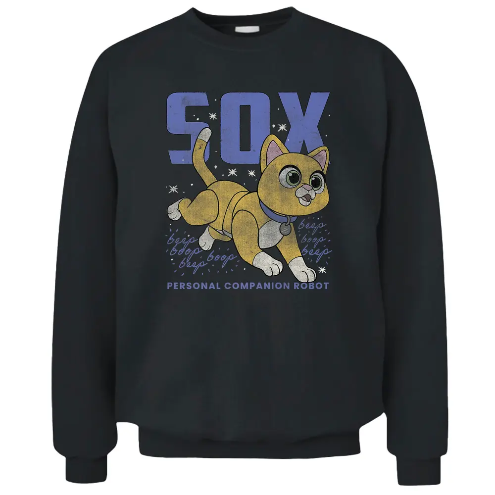 Disney Pixar Lightyear Sox Retro Cat Robot Poster  Pullover Sweatshirt