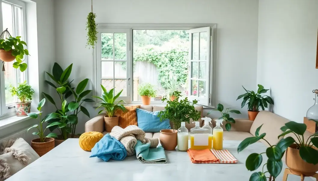 A sustainable home sanctuary adorned with zero-waste alternatives.